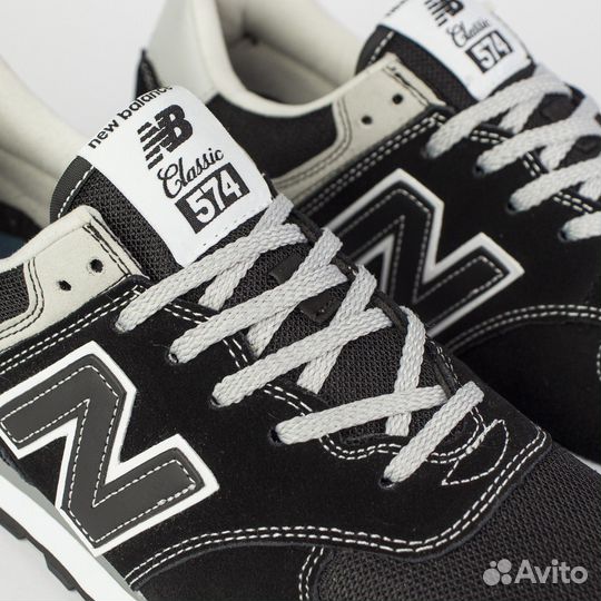 Кроссовки New Balance 574 Black / Grey (арт. 22914)