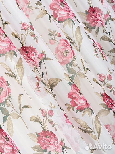 Ткань вуаль с рисунком Малвин ширина 280 см, 3356