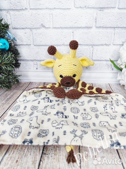 Комфортер вязаный Жирафик