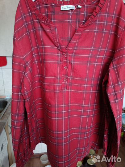 Рубашка новая р. 48тонкая фланель