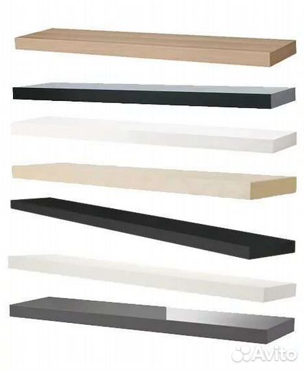 Lakk-Навесная Полка-Белая-110/26/5 Икеа