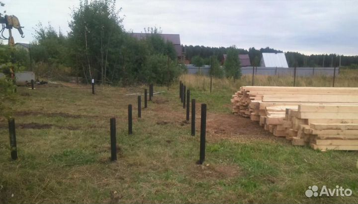 Винтовые сваи с установкой