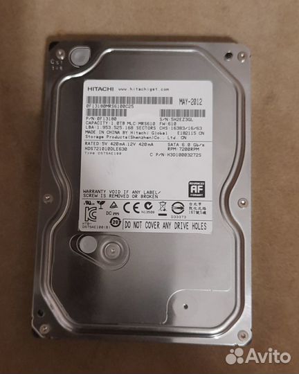 Жёсткий диск Hitachi 1Tb