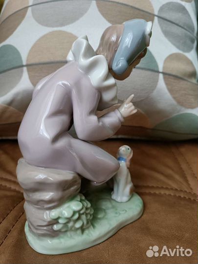 Фарфоровая статуэтка Naо by Lladro Клоун с собакой