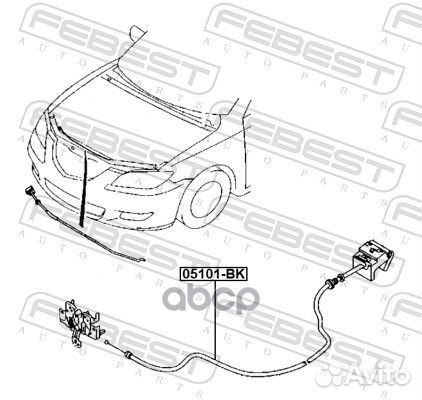 Трос капота mazda 3 (BK) 05101-BK 05101-BK Febest