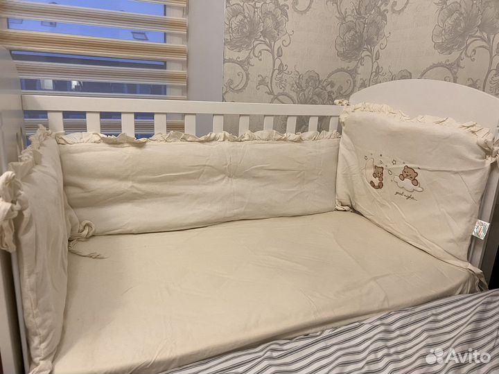 Бортики в кроватку piccolino и постельное белье