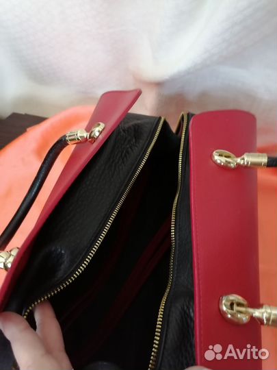 Кожаная сумка саквояж