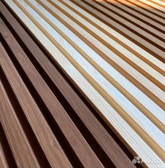 Реечные стеновые панели массив термоберезы