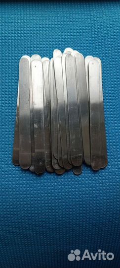 Шпатель двухсторонний металлический для языка миз