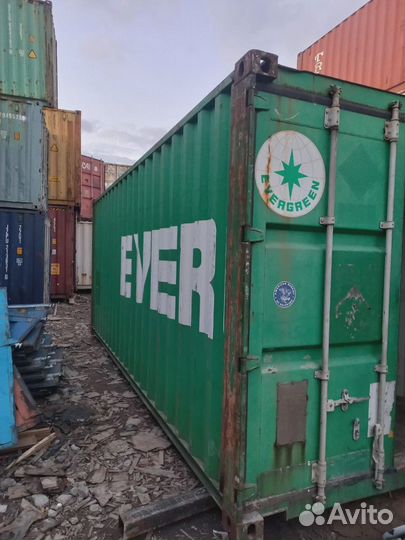 Морской контейнер 20 футов зеленый