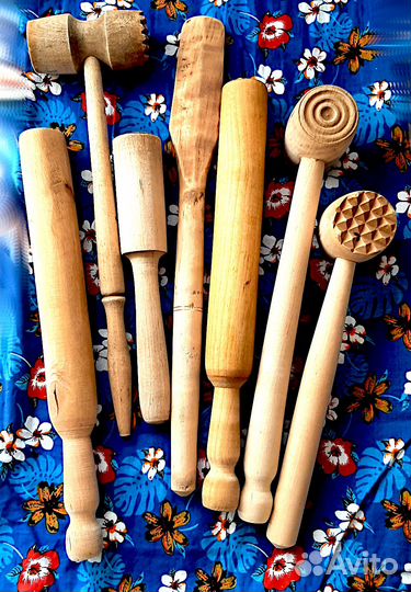 Деревянная утварь СССР скалка молоток лопатка