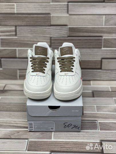 Кроссовки Nike Air Force 1 Premium White Brown