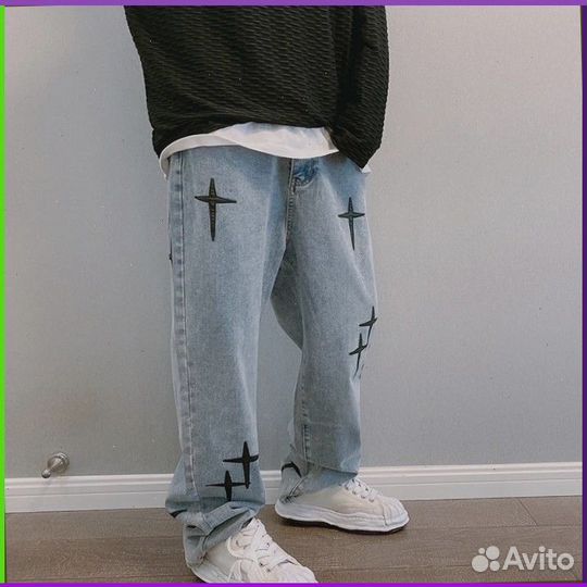 Штаны карго Y2K с крестами (57944 Артикул товара: )