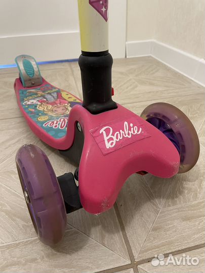 Складной самокат barbie со светящимися колесами