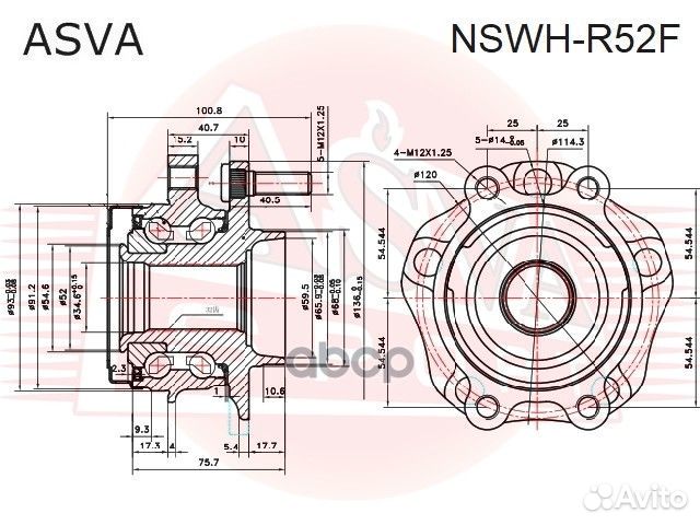 Ступица колеса перед. nissan/infiniti nissan teana