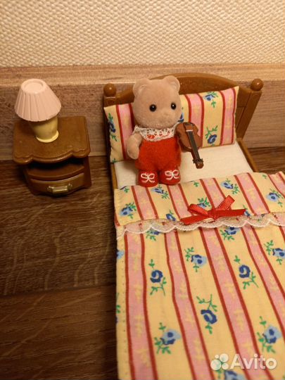 Кровать и комод игровой набор sylvanian families