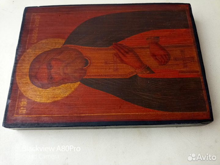 Икона Св.Серафим Саровский, 15х12см. дерево, воско