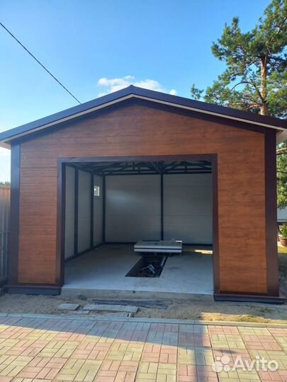 Гараж из сэндвич панелей под ключ