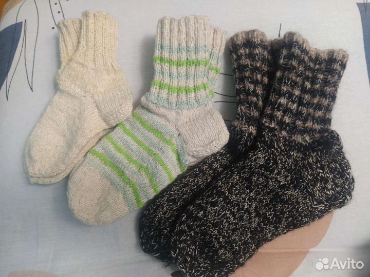 Носки ручной вязки теплые