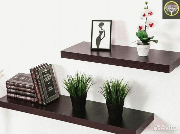 Полка парящая из маccива cоcны