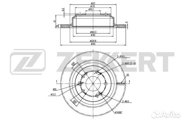 Диск торм. задн. Honda Legend I-IV 97- Shuttle 94