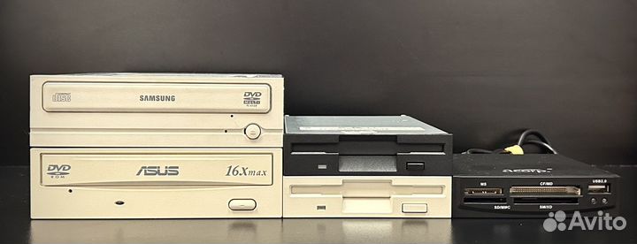 DVD-ROM, FDD, Card reader, CD DVD приводы