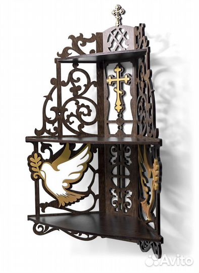 Угловая полка для икон