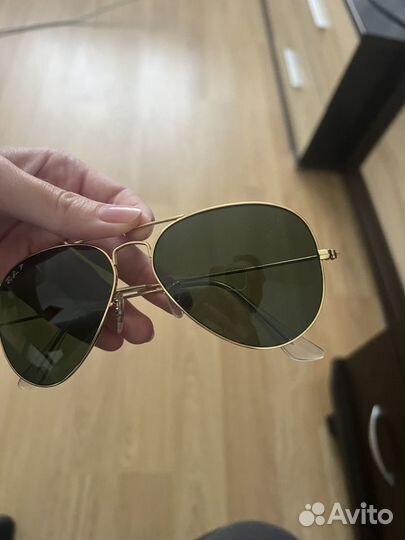 Очки Ray Ban оригинал авиаторы золото