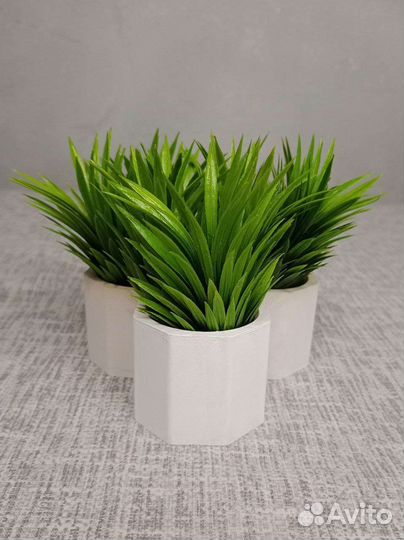 Искуственные цветы в горшочках (мини)