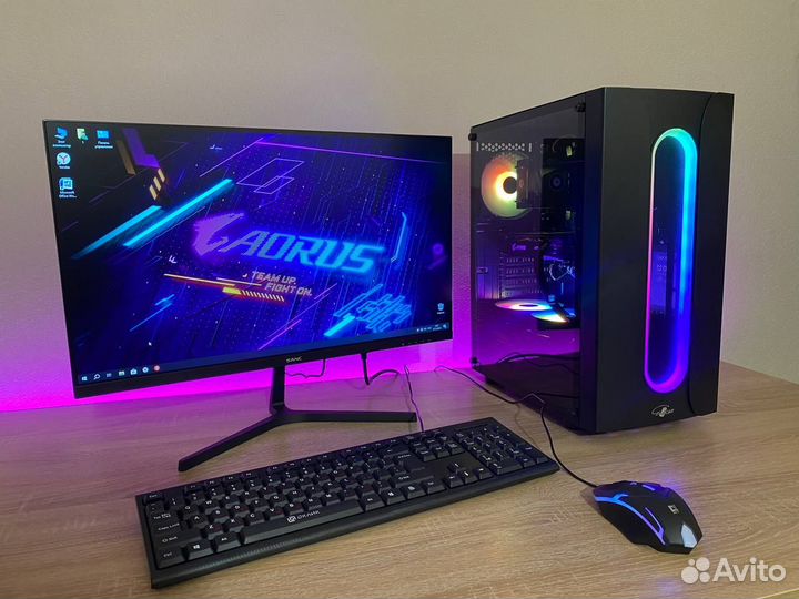 Игровой пк полный комплект с монитором