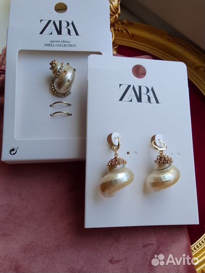 Серьги Zara Оригинал ракушки
