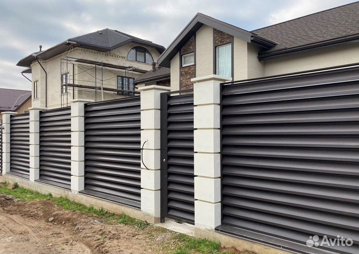 Забор Жалюзи / Забор Ранчо Металлический