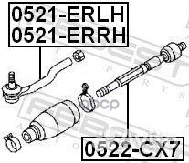 Наконечник рулевой правый (mazda cx-7 er 2006)