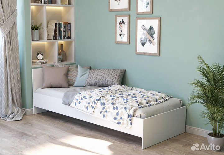 Кровать с матрасом односпальная