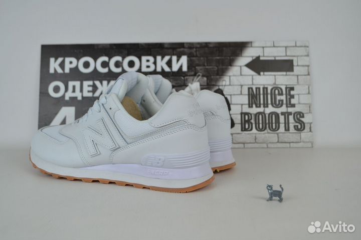 Кроссовки new balance 574 белые