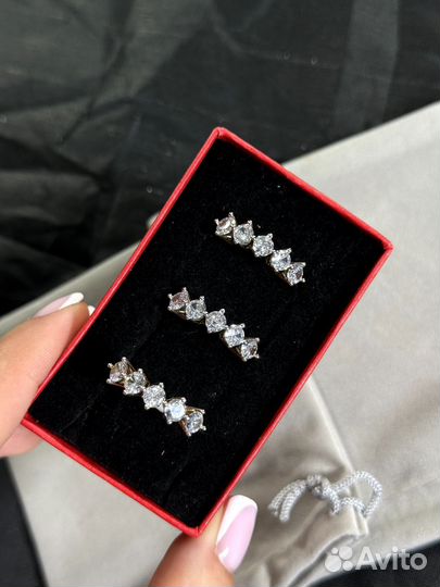 Серьги и кольцо серебро