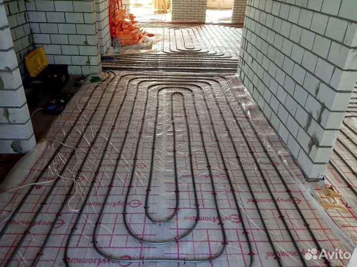 Водяной теплый пол, системы отопления, водоснабжен