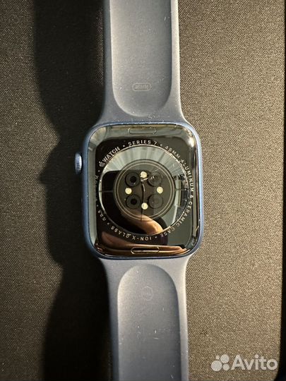 Часы apple watch 7 45 mm blue бу