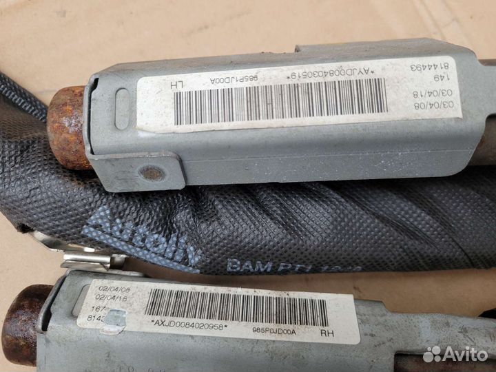 Airbag шторка nissan qashqai j10