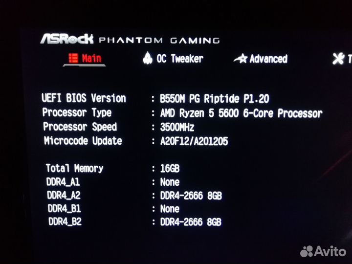 ASRock B550M Riptide + Ryzen5600