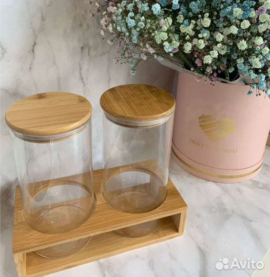 Банки для хранения с подставкой