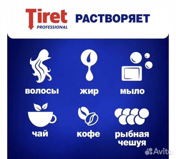 Гель для удаления засоров в трубах Профессионал 1