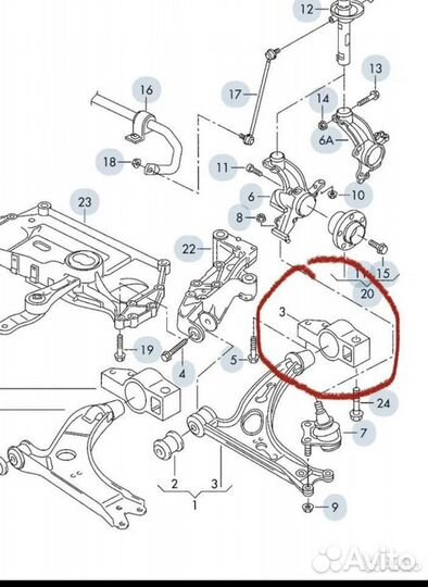 Сайлентблоки audi skoda volkswagen vag vw