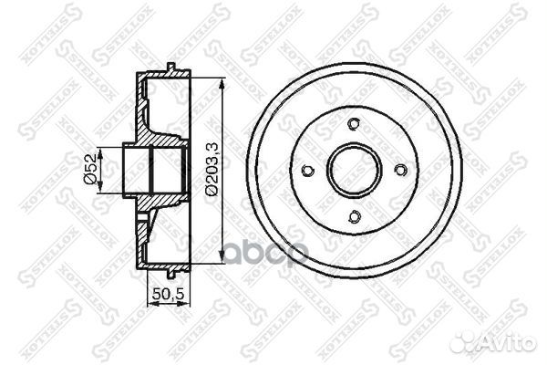 6025-3912-SX барабан тормозной без ABS Renault