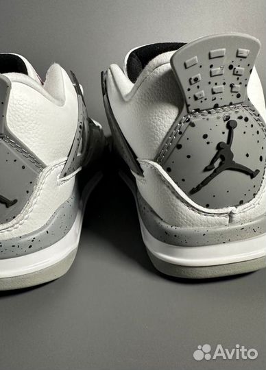 Кроссовки Air Jordan 4 White Oreo Люкс