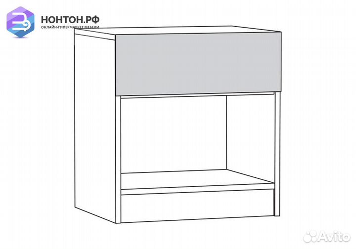 Тумба Ливерпуль 08.146 белая / ясень ваниль