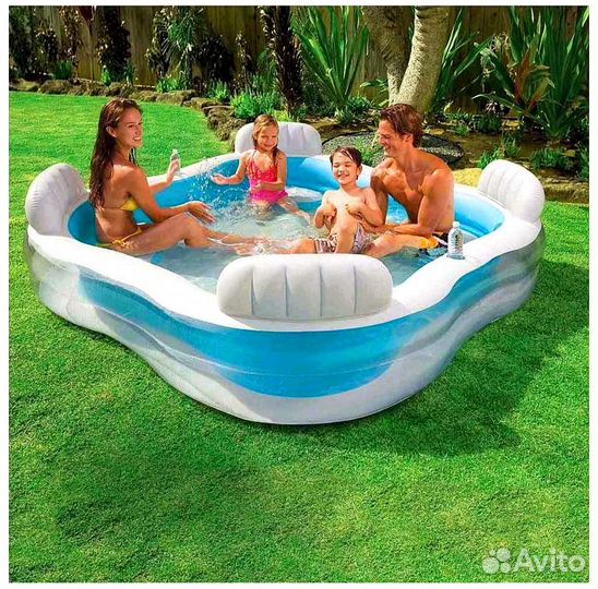 Большой надувной бассейн для всей семьи 5.3м²