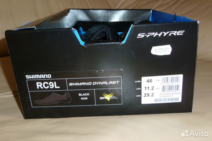 Новые велотуфли Shimano SH-RC9 S-Phyre+чехол+носки