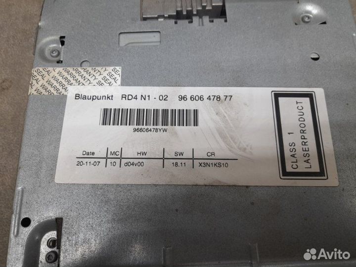 Магнитола Citroen C5 2.0 I 16V 143 (EW10A) 2008