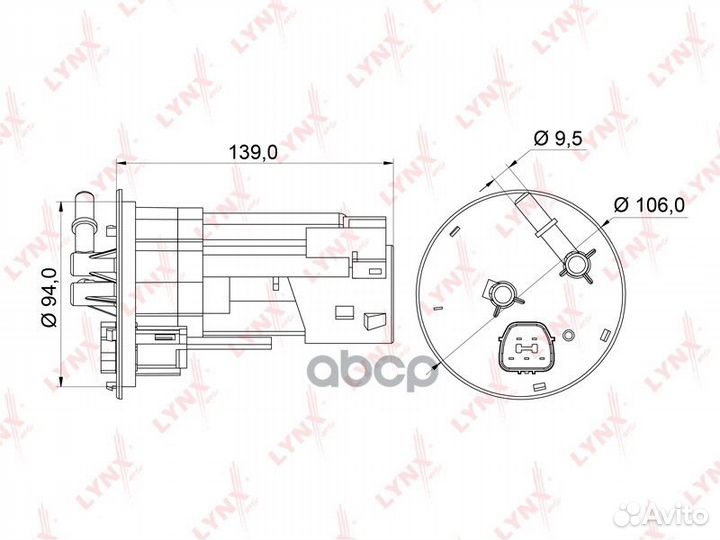 Фильтр топливный LF541M lynxauto